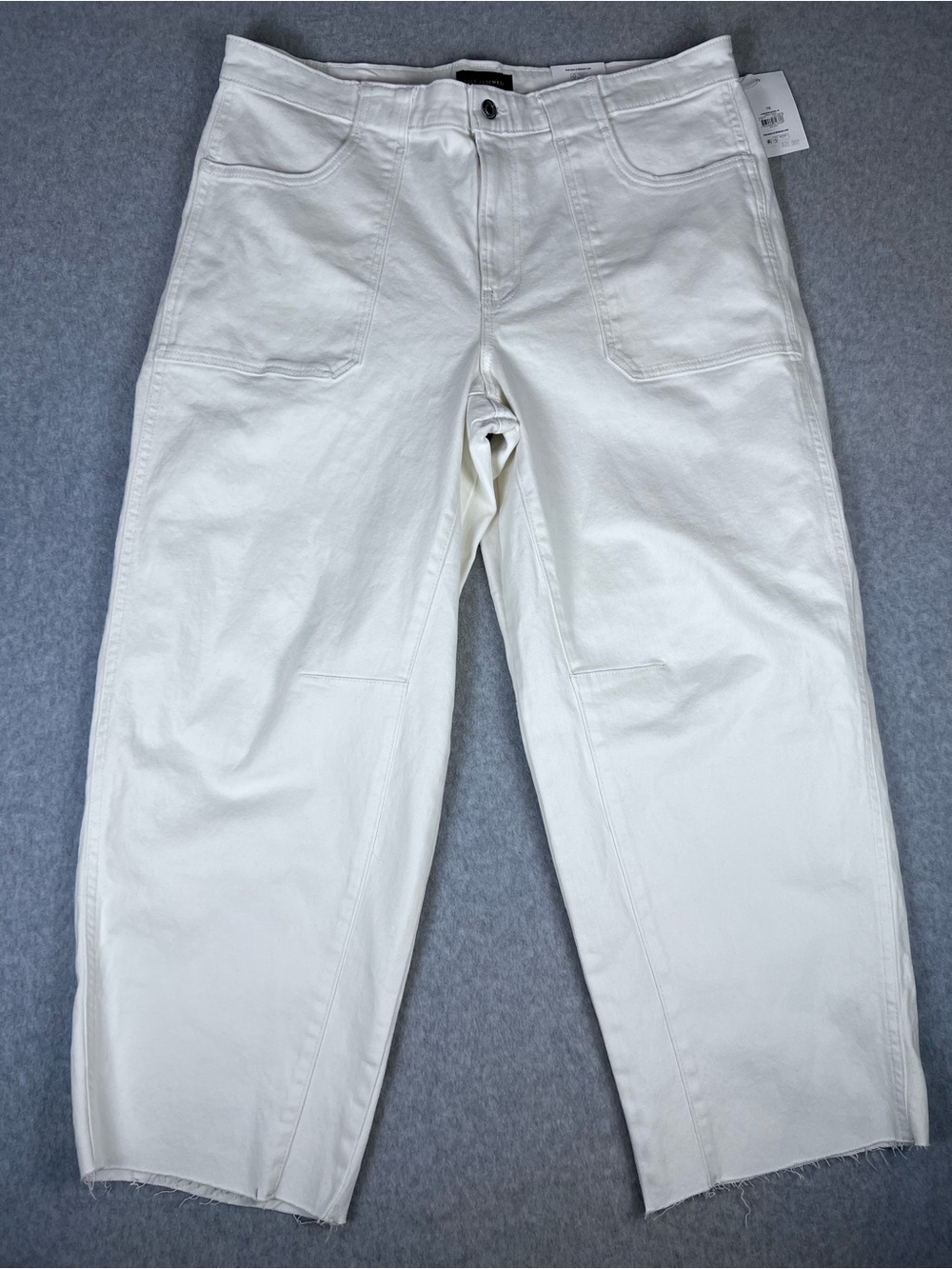 Barrel Jeans Women’s Cream Bone NWT Size 16 Carpenter High Rise Wide Leg Staple